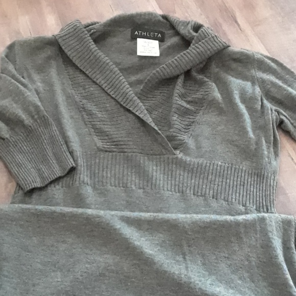 Athleta Wool Blend low plunge Cowl neck dress - Picture 6 of 6